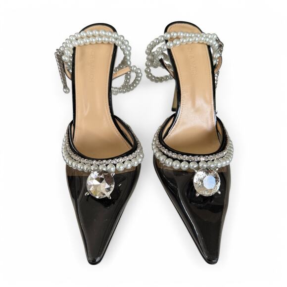 MACH & MACH Diamond of Elizabeth Imitation Pearl Pointed Toe Pump EU 40 $1130 - Picture 4 of 13